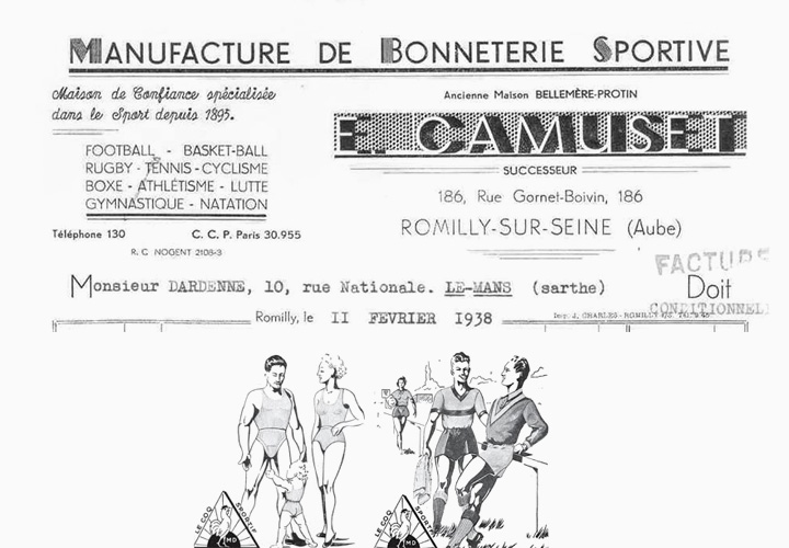 реклама Le Coq Sportif 1938 год
